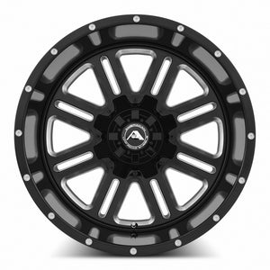 American Off-Road A106 Black Milled Spoke 20x14 -76 8x165.1mm 125.2mm