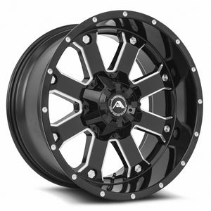 American Off-Road A108 Black Milled Spoke 20x10 -24 5x120|5x150|6x120|6x139.7mm 78.1mm