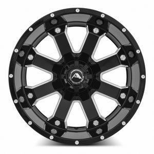 American Off-Road A108 Black Milled Spoke 20x12 -44 5x120|5x150|6x120|6x139.7mm 73.1mm