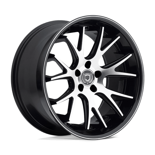 Asanti Black ABL-3 CASTOR Silver Machined W/ Ss Lip 20x8.5 +35 5x130mm 74.1mm - Wheelwiz