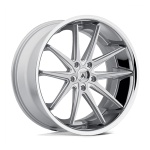 Asanti Black ABL-5 ALTAIR Silver Machined Ss Lip 20x10 +38 5x114.3mm 74.1mm - WheelWiz