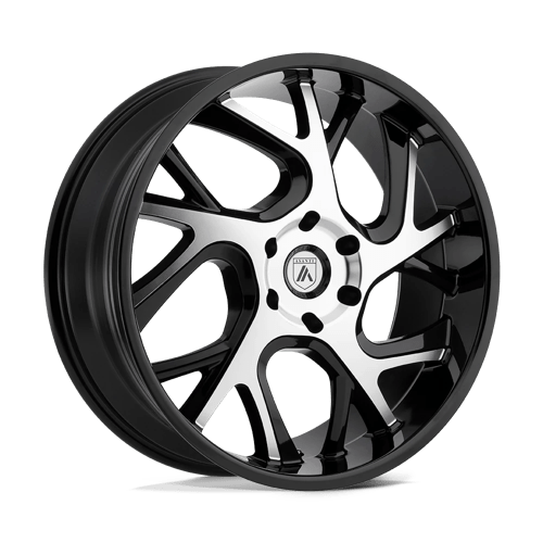 Asanti Black ABL-16 Gloss Black Machined 20x8.5 +30 6x135mm 87.1mm - WheelWiz