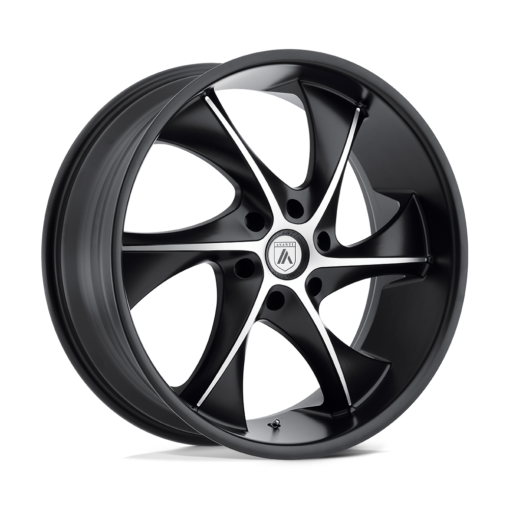 Asanti Black ABL-17 Satin Black Machined 20x8.5 +15 6x139.7mm 106.1mm - WheelWiz