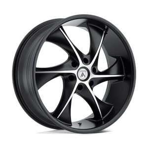 Asanti Black ABL-17 Satin Black Machined 20x8.5 +15 6x139.7mm 106.1mm - WheelWiz