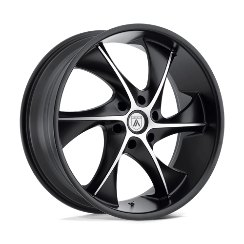 Asanti Black ABL-17 Satin Black Machined 20x8.5 +15 6x139.7mm 106.1mm - WheelWiz