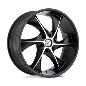 Asanti Black ABL-17 Satin Black Machined 20x8.5 +15 6x139.7mm 106.1mm - WheelWiz