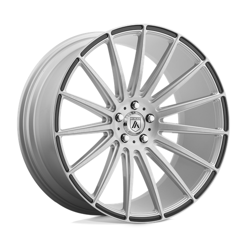 Asanti Black ABL-14 POLARIS Brush Silver W/ Carbon Inserts 22x9 +15 5x115mm 72.6mm - Wheelwiz