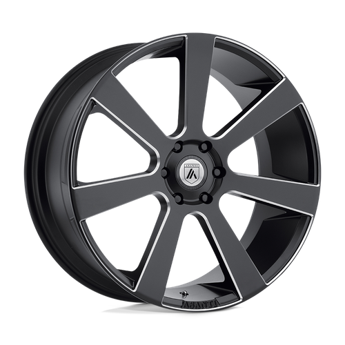 Asanti Black ABL-15 APOLLO Satin Black Milled 22x9 +15 5x115mm 72.6mm - Wheelwiz