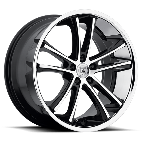 Asanti Black ABL-1 PEGASI Machined Face W/ Ss Lip 22x10 +38 5x112mm 74.1mm - Wheelwiz