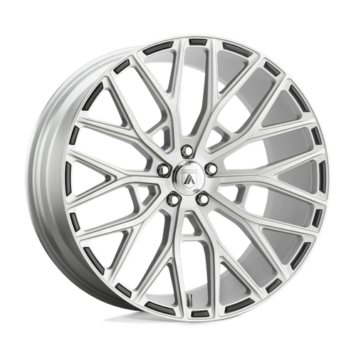 Asanti Black ABL-21 LEO Brushed Silver 22x10.5 +25 Custom 72.6mm - Wheelwiz