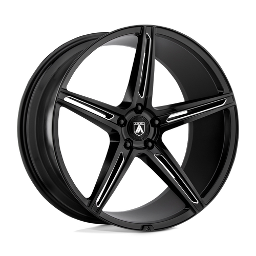 Asanti Black ABL-22 ALPHA 5 Gloss Black Milled 22x10.5 +35 Custom 72.6mm - Wheelwiz