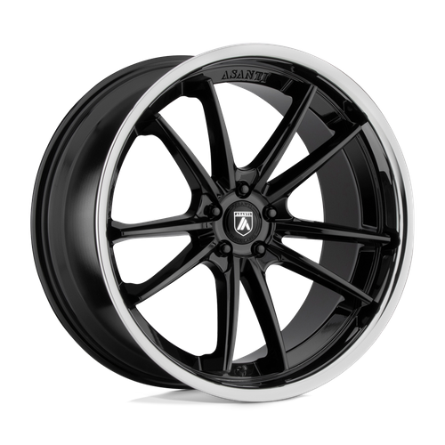 Asanti Black ABL-23 SIGMA Gloss Black W/ Chrome Lip 22x9 +32 5x112mm 72.6mm - Wheelwiz