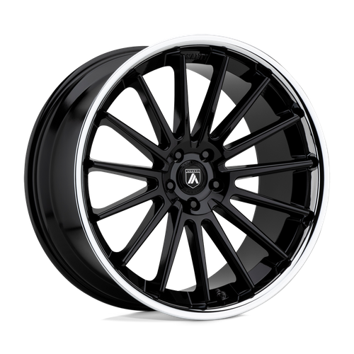 Asanti Black ABL-24 BETA Gloss Black W/ Chrome Lip 20x10.5 +20 5x112mm 72.6mm - Wheelwiz