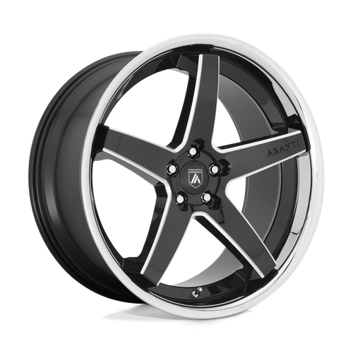 Asanti Black ABL31 REGAL Gloss Black Mill W/ Chrome Lip 20x10.5 +38 5x112mm 72.6mm - Wheelwiz