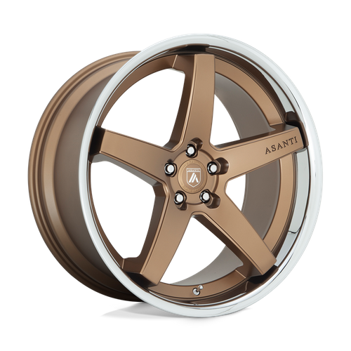 Asanti Black ABL31 REGAL Satin Bronze W/ Chrome Lip 22x10.5 +35 5x112mm 72.6mm - Wheelwiz