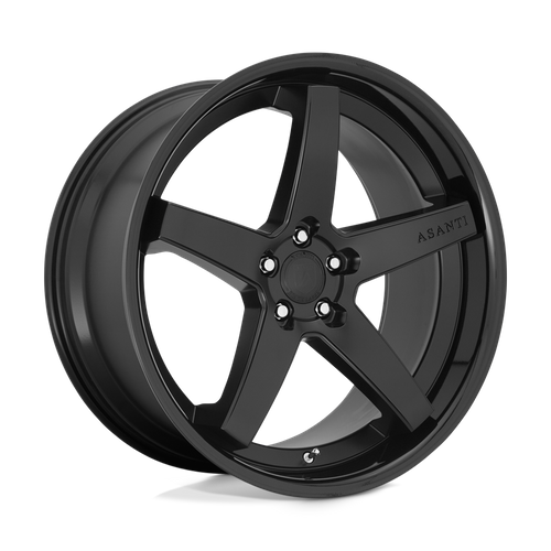 Asanti Black ABL31 REGAL Satin Black W/ Gloss Black Lip 20x9 +25 5x112mm 72.6mm - Wheelwiz