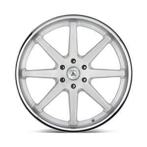 Asanti Black ABL-32 KAISER Brushed Silver W/ Chrome Lip 22x9.5 +30 6x139.7mm 100.3mm - Wheelwiz