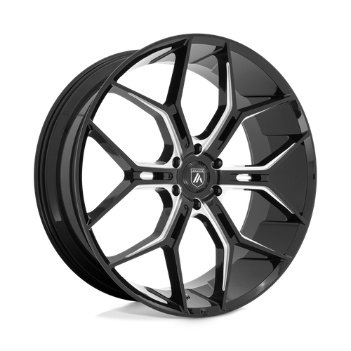 Asanti Black ABL-38 MONARCH TRUCK Gloss Black Milled 22x9.5 +20 6x120mm 66.9mm - Wheelwiz