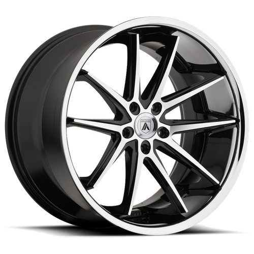 Asanti Black ABL-5 ALTAIR Machined Face W/ Ss Lip 22x10.5 +38 5x120mm 74.1mm - Wheelwiz