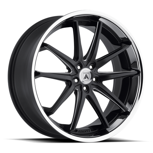Asanti Black ABL-5 ALTAIR Matte Black Milled W/ Ss Lip 20x10 +45 5x114.3mm 74.1mm - Wheelwiz