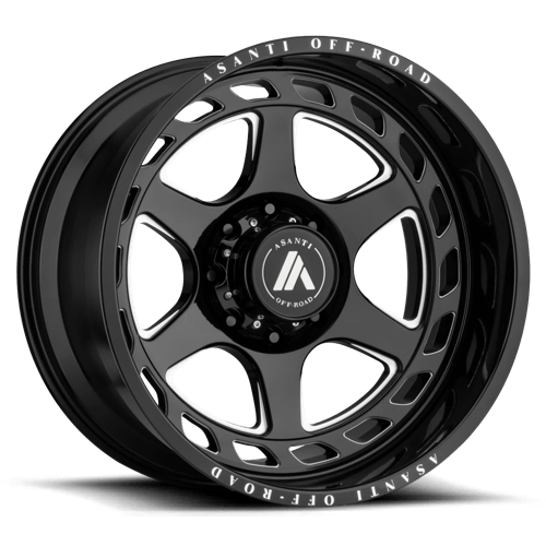 Asanti Off Road AB816 ANVIL Gloss Black Milled 20x10 -18 6x139.7mm 106.1mm - Wheelwiz