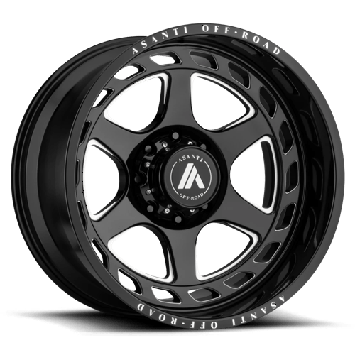 Asanti Off Road AB816 ANVIL Gloss Black Milled 20x10 -18 6x139.7mm 106.1mm - Wheelwiz