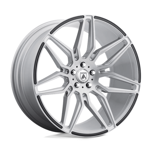 Asanti Black ABL-11 SIRIUS Brushed Silver Carbon Fiber Insert 20x8.5 +38 5x114.3mm 72.6mm - WheelWiz