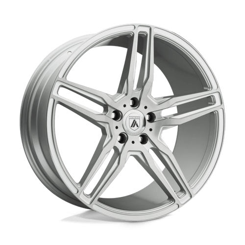 Asanti Black ABL-12 ORION Brushed Silver Carbon Fiber Insert 22x9 +32 5x112mm 72.6mm - WheelWiz