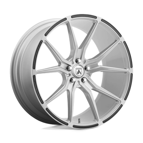 Asanti Black ABL-13 VEGA Brushed Silver Carbon Fiber Insert 20x10.5 +38 5x112mm 72.6mm - WheelWiz