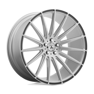 Asanti Black ABL-14 POLARIS Brushed Silver Carbon Fiber Insert 19x8.5 +38 5x120mm 74.1mm - WheelWiz