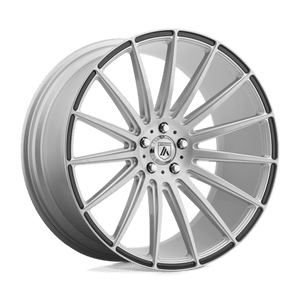 Asanti Black ABL-14 POLARIS Brushed Silver Carbon Fiber Insert 20x10.5 +20 5x115mm 72.6mm - WheelWiz