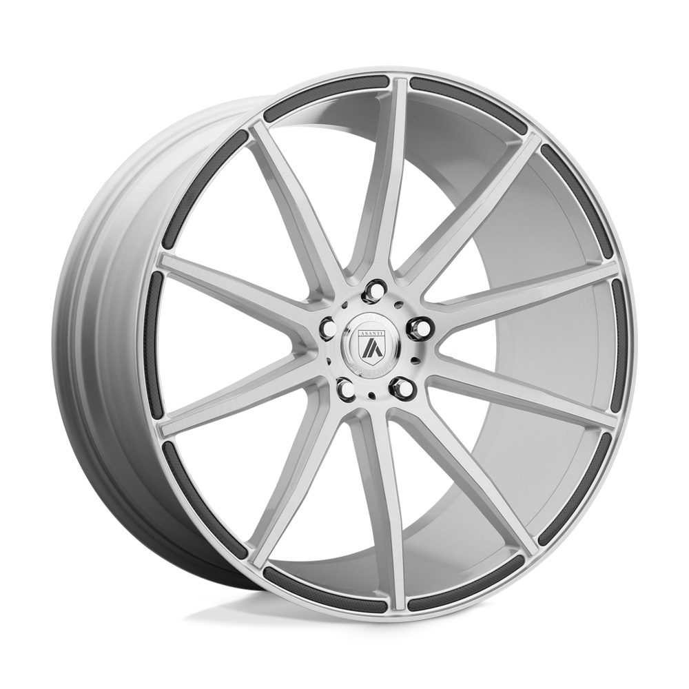 Asanti Black ABL-20 ARIES Brushed Silver 20x8.5 +38 5x114.3mm 72.6mm - WheelWiz