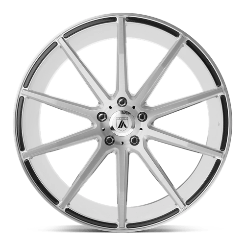 Asanti Black ABL-20 ARIES Brushed Silver 22x9 +32 5x112mm 72.6mm - WheelWiz
