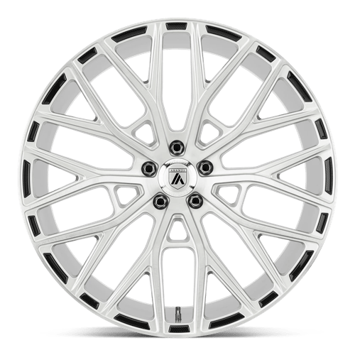 Asanti Black ABL-21 LEO Brushed Silver 20x8.5 +38 5x112mm 72.6mm - WheelWiz