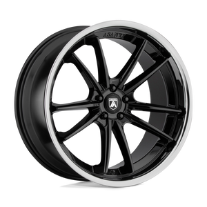 Asanti Black ABL-23 SIGMA Gloss Black Chrome Lip 22x10.5 +25 Custom 72.6mm - WheelWiz