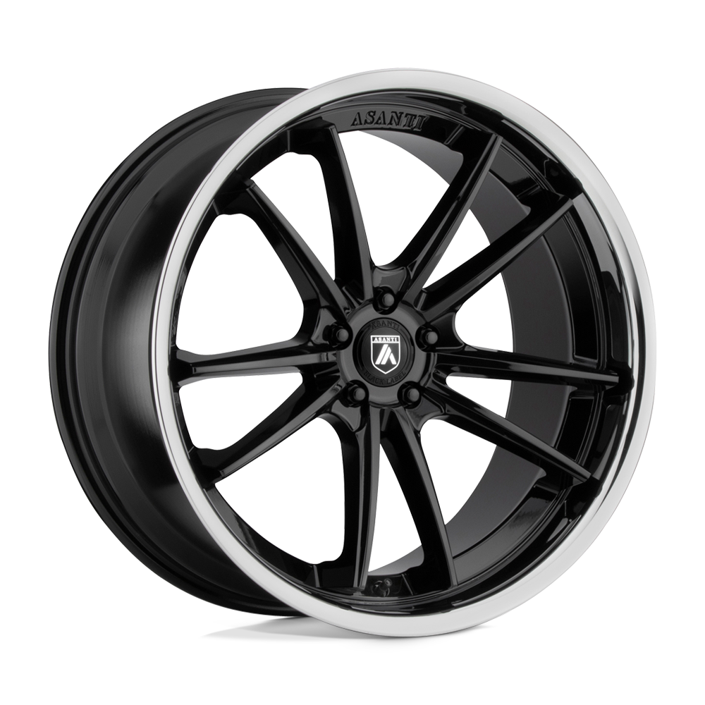 Asanti Black ABL-23 SIGMA Gloss Black Chrome Lip 20x9 +15 Custom 72.6mm - WheelWiz