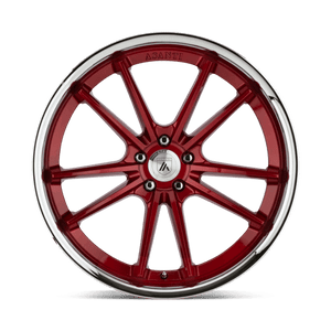 Asanti Black ABL-23 SIGMA Candy Red With Chrome Lip 20x10.5 +20 5x115mm 72.6mm - WheelWiz