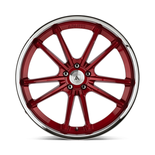 Asanti Black ABL-23 SIGMA Candy Red With Chrome Lip 20x9 +35 5x120mm 74.1mm - WheelWiz