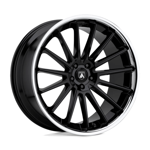 Asanti Black ABL-24 BETA Gloss Black Chrome Lip 20x10.5 +20 5x115mm 72.6mm - WheelWiz