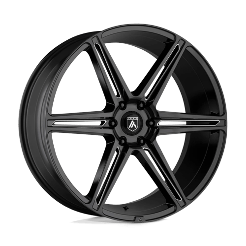 Asanti Black ABL-25 ALPHA 6 Gloss Black Milled 24x10 +30 6x139.7mm 100.3mm - WheelWiz