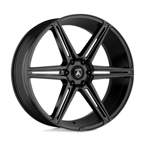 Asanti Black ABL-25 ALPHA 6 Gloss Black Milled 24x10 +30 6x135mm 87.1mm - WheelWiz