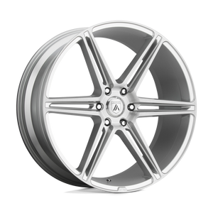 Asanti Black ABL-25 ALPHA 6 Brushed Silver 24x10 +30 6x139.7mm 100.3mm - WheelWiz