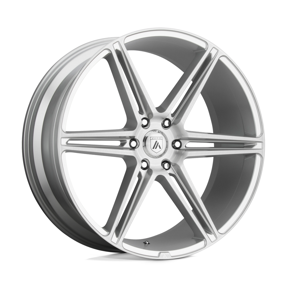 Asanti Black ABL-25 ALPHA 6 Brushed Silver 22x10 +30 6x135mm 87.1mm - WheelWiz