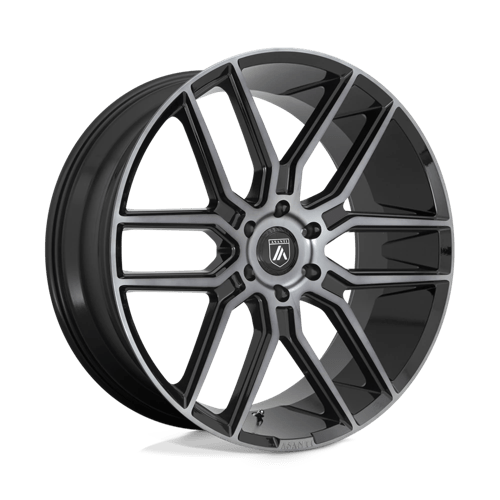 Asanti Black ABL-28 BARON Gloss Black With Gray Tint 22x9.5 +15 6x139.7mm 106.1mm - WheelWiz