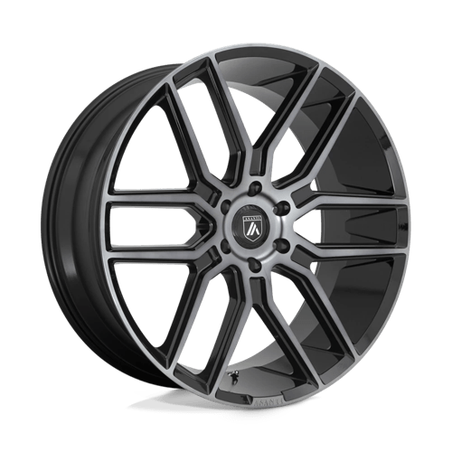 Asanti Black ABL-28 BARON Gloss Black With Gray Tint 22x9.5 +30 6x135mm 87.1mm - WheelWiz