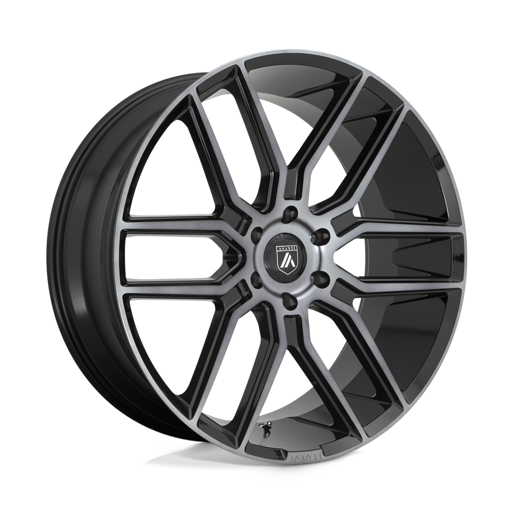 Asanti Black ABL-28 BARON Gloss Black With Gray Tint 24x10 +30 6x135mm 87.1mm - WheelWiz