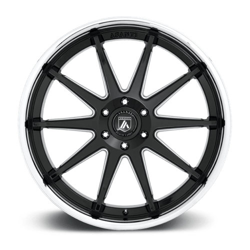 Asanti Black ABL-29 EMPEROR Gloss Black Milled With Chrome Lip 24x10 +30 6x135mm 87.1mm - WheelWiz