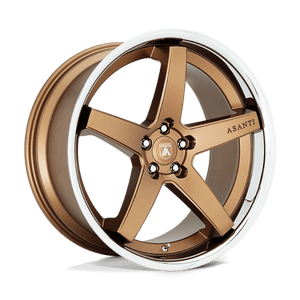 Asanti Black ABL31 REGAL Satin Bronze With Chrome Lip 22x9 +32 5x112mm 72.6mm - WheelWiz