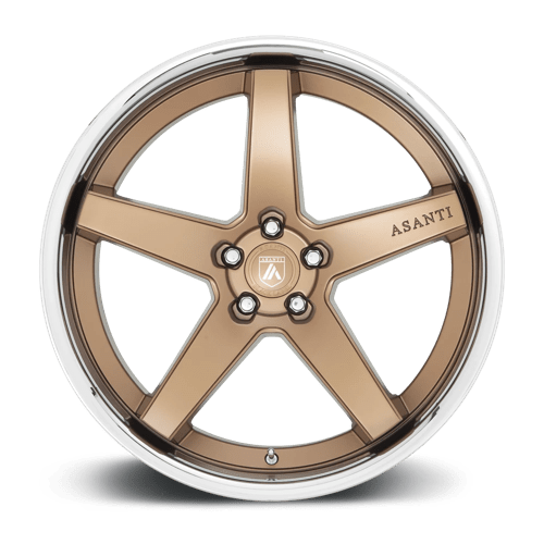 Asanti Black ABL31 REGAL Satin Bronze With Chrome Lip 20x9 +35 5x114.3mm 72.6mm - WheelWiz