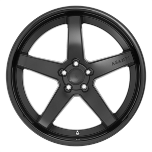 Asanti Black ABL31 REGAL Satin Black Gloss Black Lip 20x10.5 +20 5x115mm 72.6mm - WheelWiz